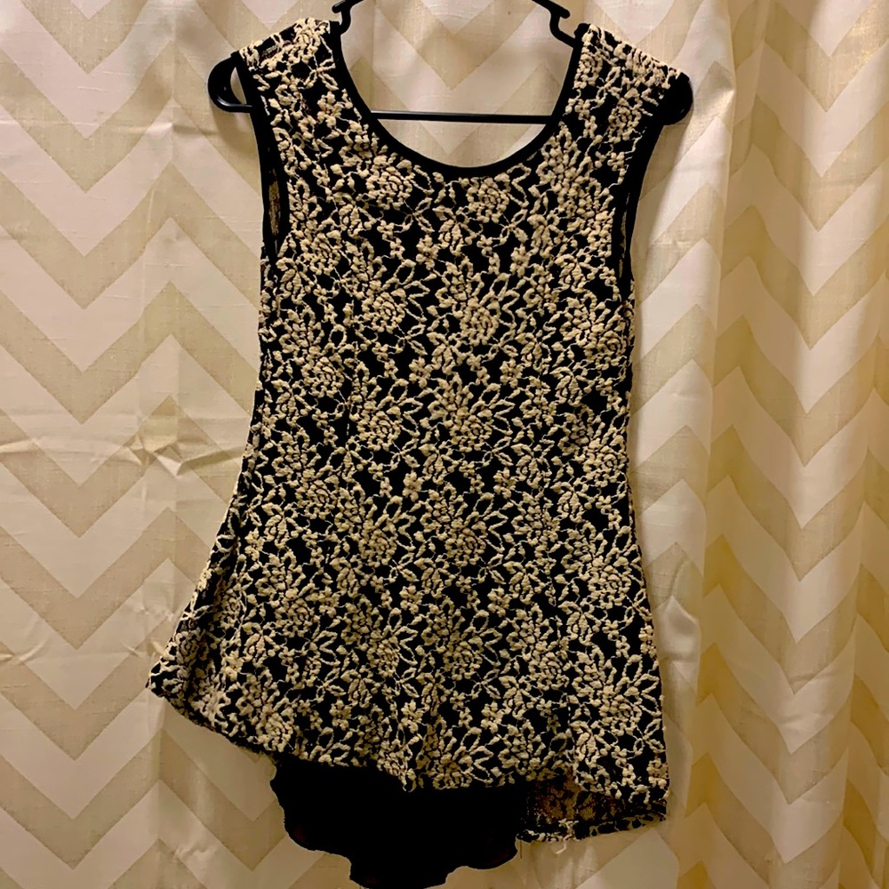 Flared Floral Bow Top